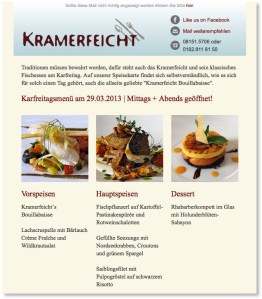 Kramerfeicht Newsletter 